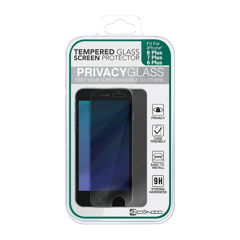 Iphone 8 Plus® / 7 Plus® / 6 Plus® Privacy Screen Tempered Glass Screen Protector