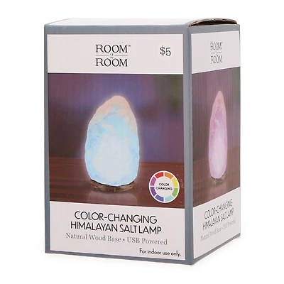 Color-Changing Himalayan Salt Lamp, Usb-Powered Approx. 6in