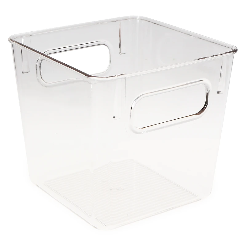 Small Clear Plastic Storage Bin 6in x