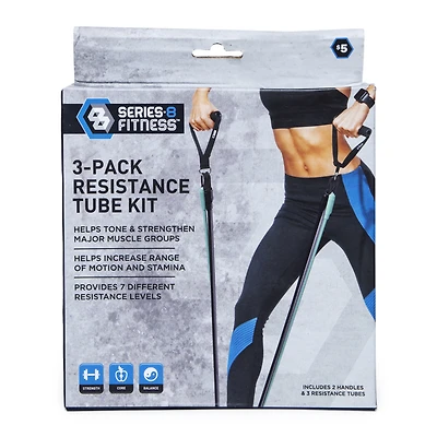 series-8 fitness™ 3-pack resistance tube kit