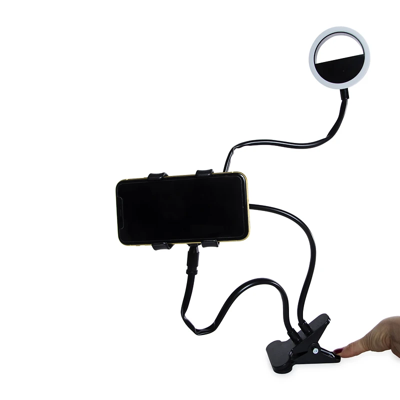 ring light & smartphone holder mount