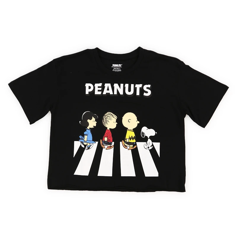 Juniors Peanuts® Abbey Road Cropped Graphic Tee