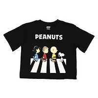 Juniors Peanuts® Abbey Road Cropped Graphic Tee