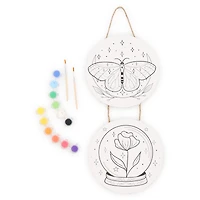 DIY canvas wall art set & paints.