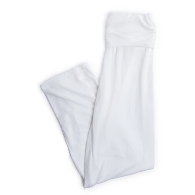 juniors wide leg lounge pants - ivory