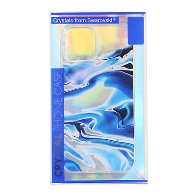 Iphone 12®/Iphone 12 Pro® Crystal Phone Case - Blue Watercolor