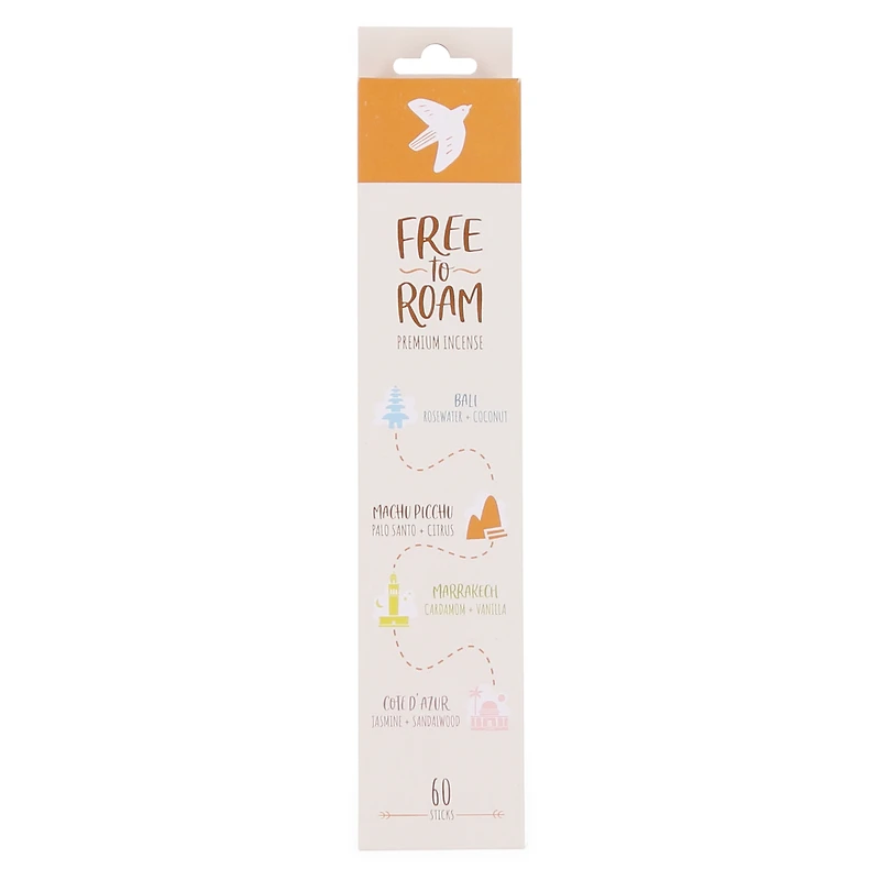 Free To Roam' Premium incense 60-Sticks World Collection
