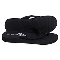 Men's Woven Cotton Flip Flops - Black