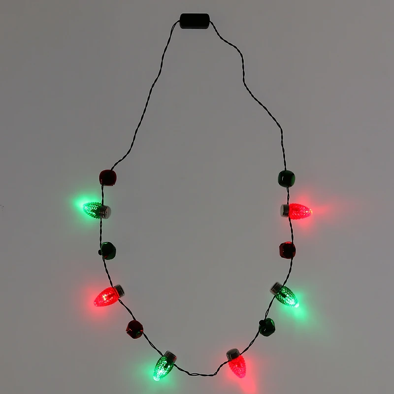 Holiday Jingle Bell Light Up Necklace