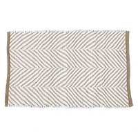 Jute & Cotton Woven Chindi Rug 21in X 34in