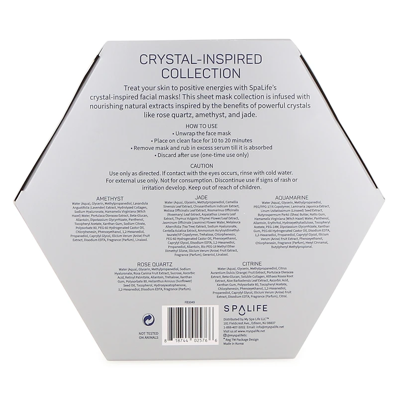 Crystal-inspired Face Sheet Masks 5-Piece Collection