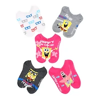 Ladies Spongebob Squarepants™ & Patrick Ankle Socks 5-Pack