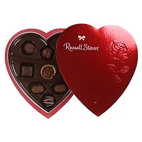 russell stover® red foil heart box w/ assorted fine chocolates 5.1oz