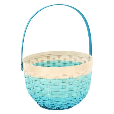 Ombre Bamboo Easter Basket 9in Round