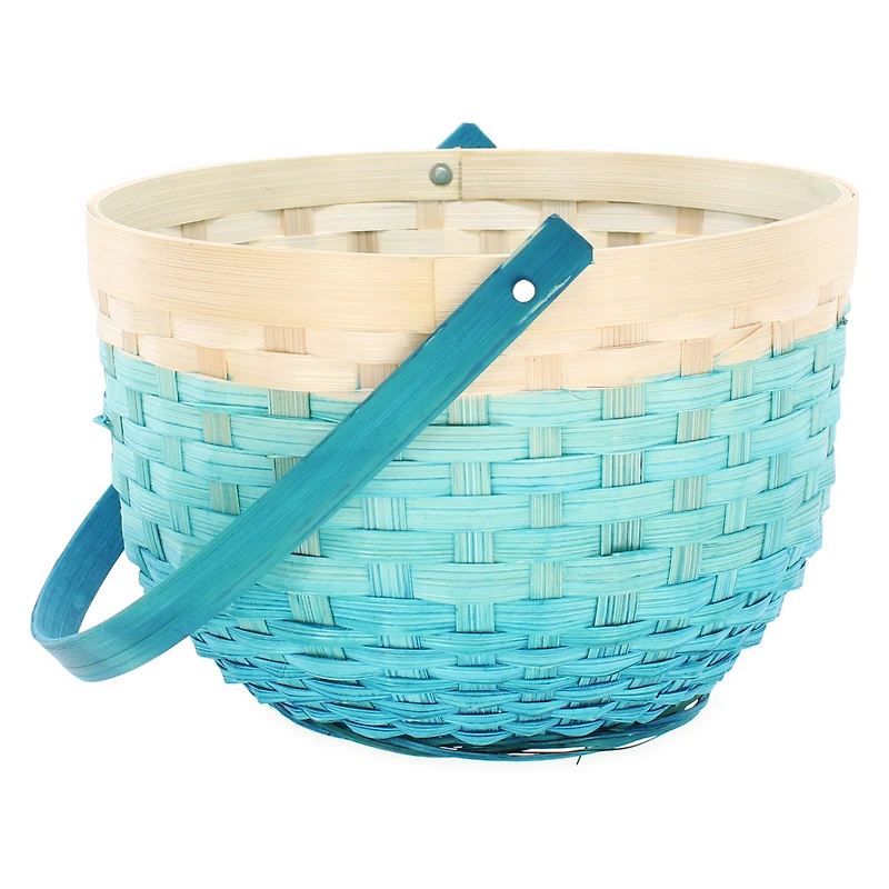 Ombre Bamboo Easter Basket 9in Round