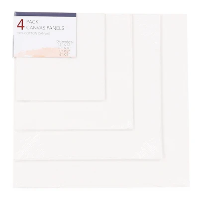 Canvas Panel 4-Pack, Assorted Sizes