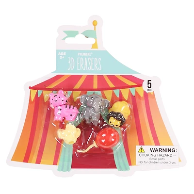 Premiere® 3D Carnival Erasers 5-Count