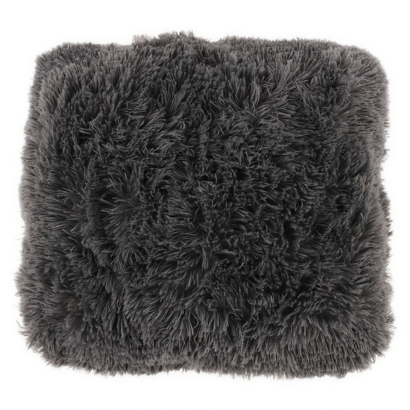 High Pile Faux Fur Pillow 16in
