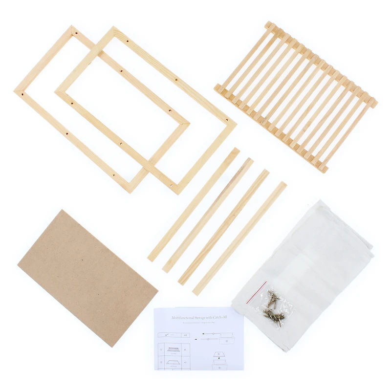 Wooden Table W/ Catch-All 15.3in