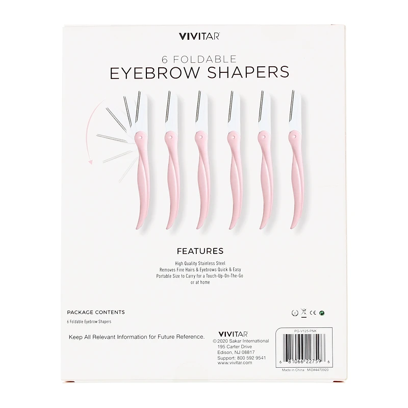 Foldable Eyebrow Shapers 6-Pack