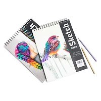 drawing sketch pad;sketch pad for drawing;blank notebook;art supplies;stationery;art;school supplies;drawing supplies;sketching tools;products artists;back to school;gifts artists;blank pad;rainbow;spiral bound;sketchbook;draw sketchbook