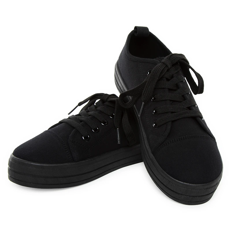 Ladies Classic Tonal Sneakers - Black