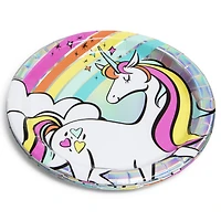 Radiant Rainbow Unicorn 9in Paper Plates 8-Count