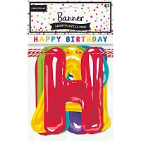 Rainbow Balloon Birthday Banner 9-Feet