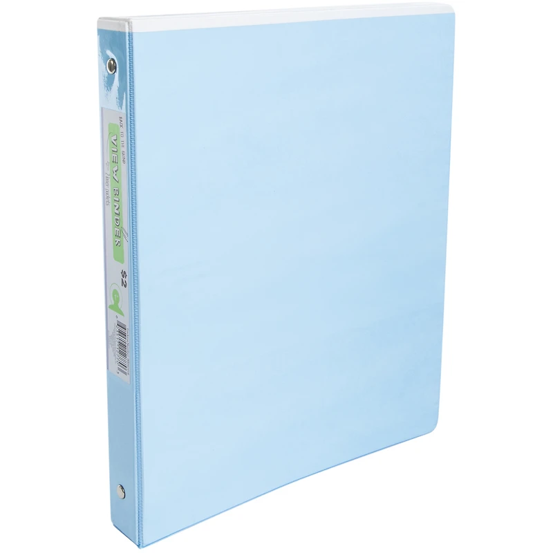 Neon Clear View 3-Ring Binder W/ Pockets 1in