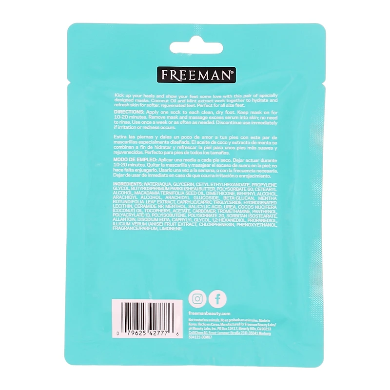 Freeman® Flirty Feet Moisturizing & Smoothing Foot Mask - 1 Pair (1oz)