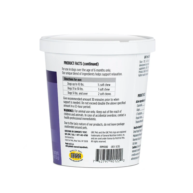 Gnc® Pet Wellness Essentials Calming Soft Chews For Dogs 60-Count