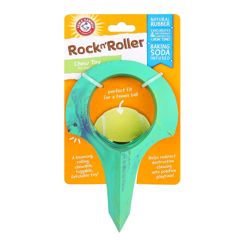 Arm & Hammer® Rock N' Roller Dog Chew Toy 8in Skinny - Teal Tie Dye