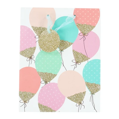 Medium Gold Glitter Gift Bag 7in X 9in