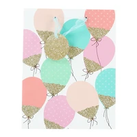 Medium Gold Glitter Gift Bag 7in X 9in