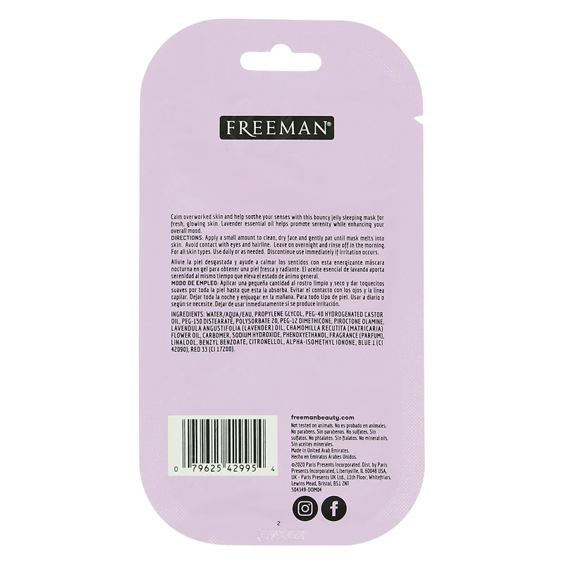 Freeman® Calm Jelly Sleeping Mask - Lavender 0.33oz