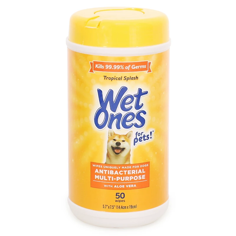 Wet Ones® Antibacterial All-Purpose Wipes For Dogs 50-Count