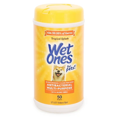 Wet Ones® Antibacterial All-Purpose Wipes For Dogs 50-Count