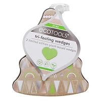 Ecotools® Plant-Based Tri-Fecting Makeup Wedges 2-Count W/ Tin