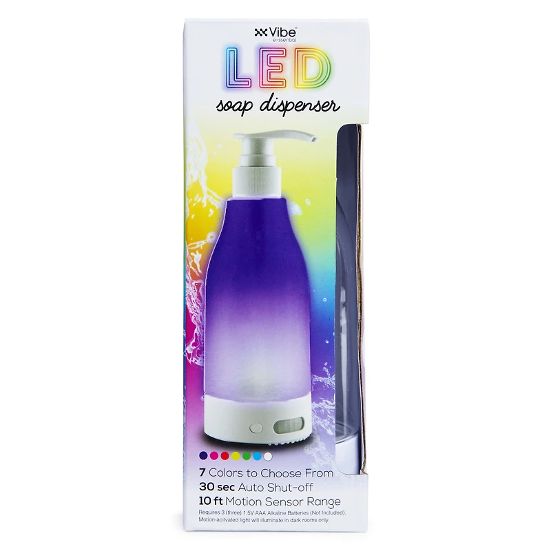 7-LED soap dispenser w/ motion-activated light