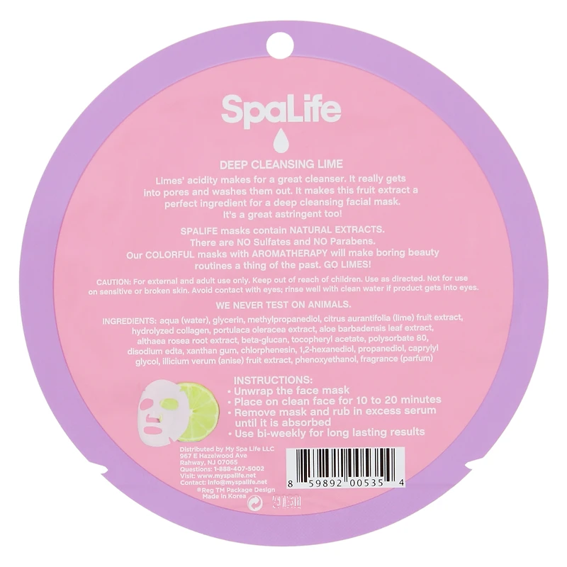 Deep Cleansing Natural Extract Face Mask - Fresh Lime