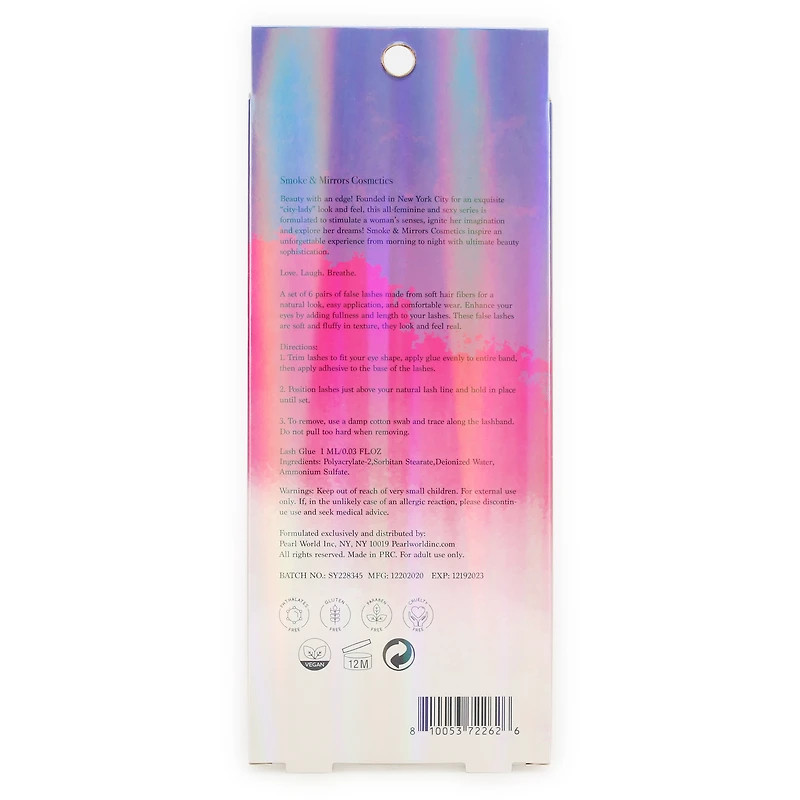 Smoke & Mirrors False Eyelashes 6-Pairs + Glue Set