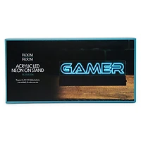 gamer' LED neon light w/ stand