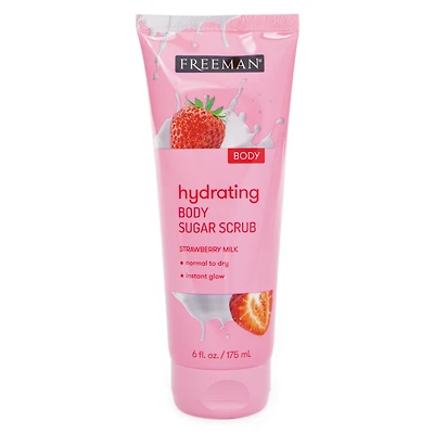 Freeman® Hydrating Body Sugar Scrub - Strawberry Milk 6oz