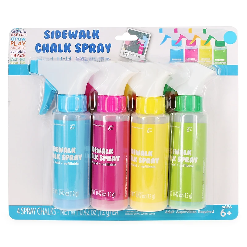 Sidewalk Spray Chalk 4-Count