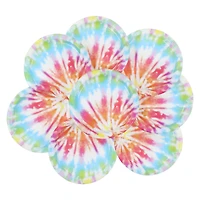 Tie Dye Dessert Plates 8-Count 6.75in