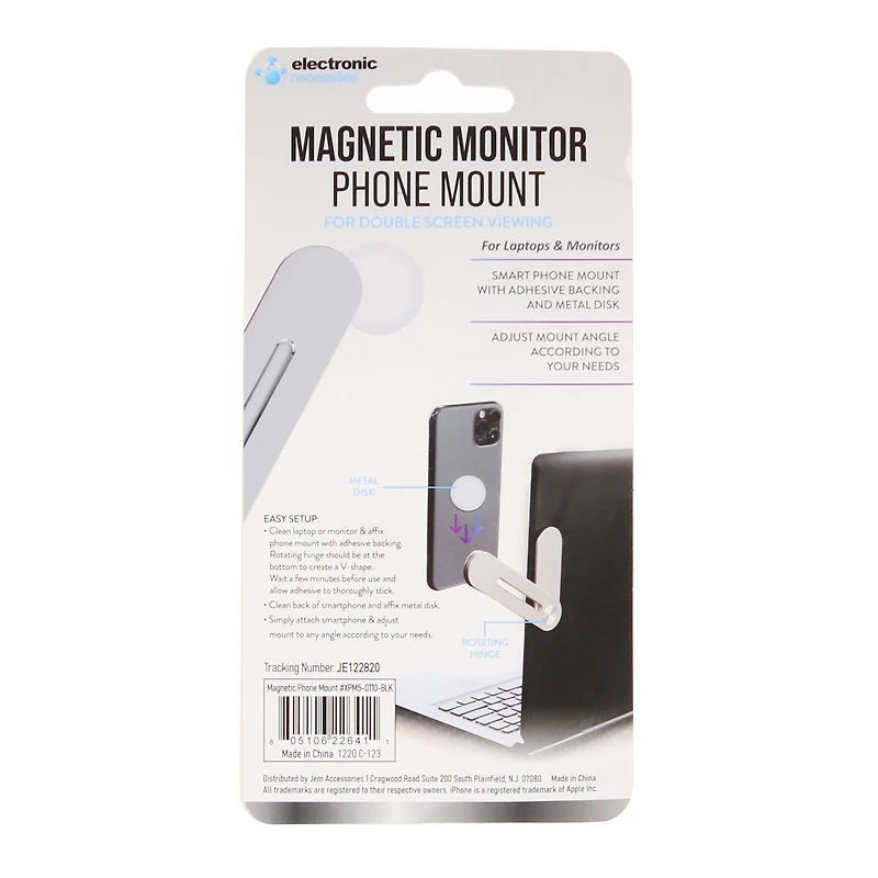 Magnetic Monitor Phone Mount For Laptops & Computer Monitors