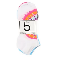 Ladies Low Cut Ankle Socks 10-Pack - Tie Dye Burst