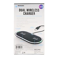 10W Dual Wireless Charger For Qi-Enabled Iphone® & Android™ Smartphones