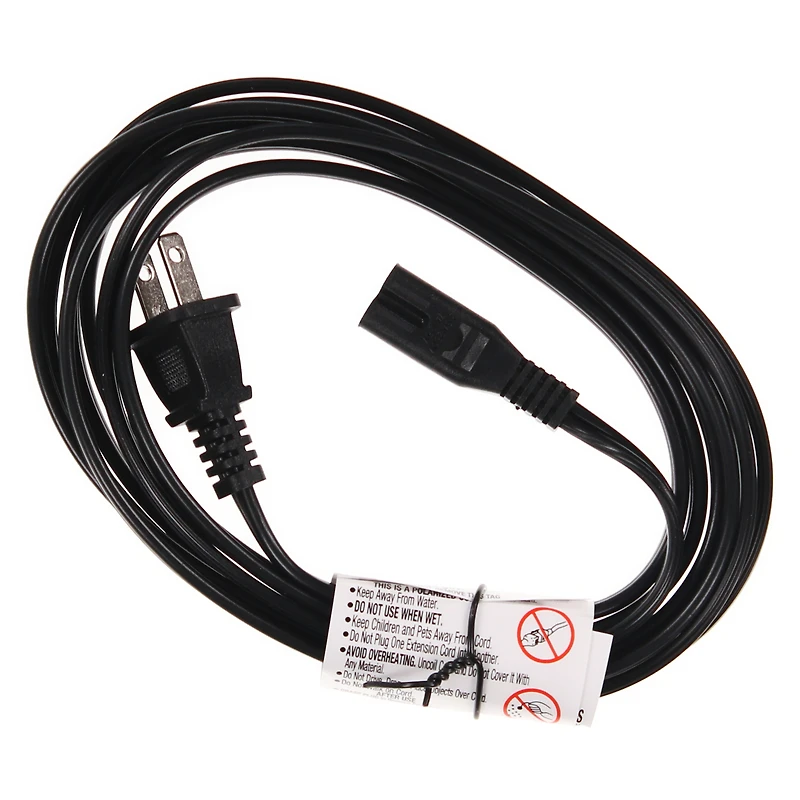 Universal Replacement Non-Polarized 2-Slot Ac Power Cord 10ft