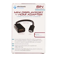 Mini Displayport To Hdmi Adapter- 6in Cable Length